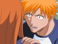 Ichigo assures Orihime that Tatsuki will be fine.