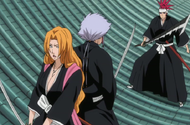 Rangiku and Isane cornered so she can't heal Byakuya.