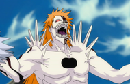 Hollow Ichigo possesses Ichigo's body once more.