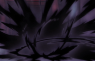 Dark Reiatsu explodes around Homura and Shizuku.