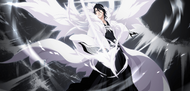 An alternate-universe Byakuya who merged with Senbonzakura, achieving an ascended form of Shūkei: Hakuteiken.