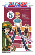 Orihime, Ichigo, and Karin on the cover of Chapter 5.