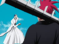 Patros prepares to battle Renji.