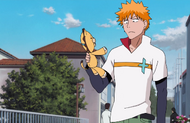 Kon alerts Ichigo to Senna's absence.