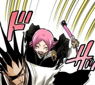 Yachiru Kusajishi joins Kenpachi.