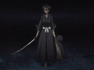 Rukia returns Kaien's corpse to his family.