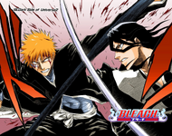 Byakuya and Ichigo on the cover of Chapter 165.