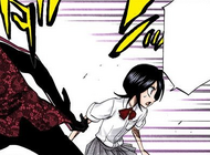 Sado runs past Rukia and away from the battle at Ichigo's behest.