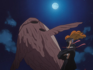 Rangiku evades Baura in the air.