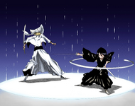 Rukia uses Some no mai, Tsukishiro against Di Roy.