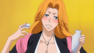 Rangiku explains why she is drinking so much sake.