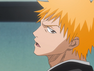 Ichigo explains why he is saving Rukia to Ganju.