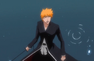 Ichigo tells Muramasa to give up.