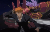 Hanza appears behind Ichigo.