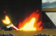 After his power-up, Amagai utilizes Fissures of Fire once more.