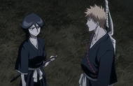 Rukia tells Ichigo her theory.