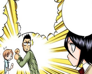 Isshin and Yuzu tell Rukia that Ichigo is missing.