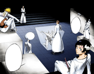 Sōsuke Aizen prepares to transform Wonderweiss into an Arrancar.