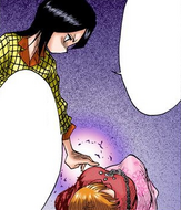 Rukia heals Orihime.