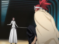 Szayelaporro explains that he was testing Renji's attacks.