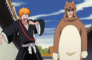 Ichigo sees Iba dressed as a dog.