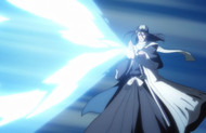 Byakuya uses Sōkatsui as special effects in Renji's movie.