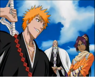 Genryūsai Shigekuni Yamamoto thanks Ichigo for dealing with Arturo.