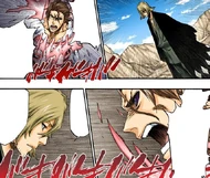 Aizen demands to know why Urahara continues to obey the Soul King.