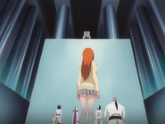 Ulquiorra and his task force return to Las Noches with Orihime.