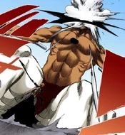 Ichigo detonates the Cero Oscuras charging in Yammy's mouth with a Getsuga Tenshō.