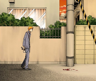 Ichigo discovers a bloodstain where a young Plus used to be.