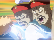 Koganehiko and Shiroganehiko yell at Ichigo for not being able to use the Reishūkaku.