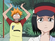 Ichigo claims Rukia is his old classmate when Karin sees her.