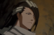 Byakuya arrives in the cave.