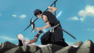 Tosen stabbing Hisagi