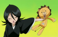 Rukia hits Kon.