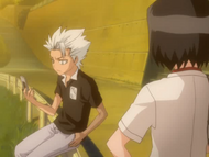 Karin invites Hitsugaya to join her soccer team.