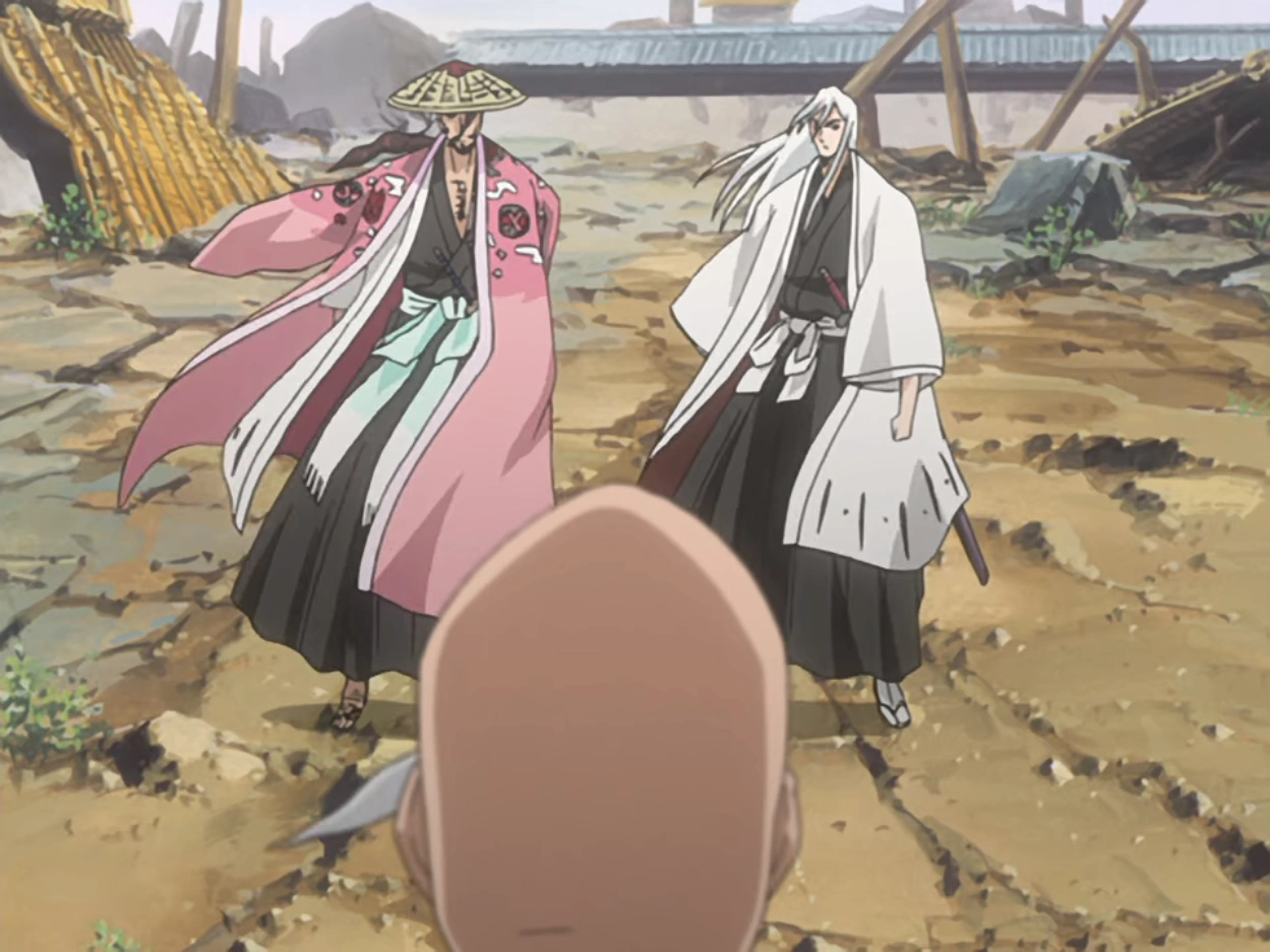 Shunsui Kyōraku & Jūshirō Ukitake vs. Genryūsai Shigekuni Yamamoto