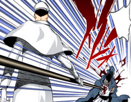 Quilge punishing an outspoken Arrancar.