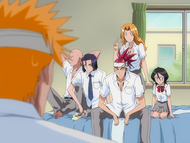 Ichigo learns how Ikkaku joined the Strike Force.