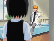 Karin confronts Ichigo over him being a Shinigami.