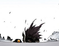 Kenpachi collapses next to Ichigo.