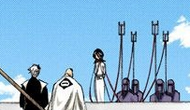 Rukia is met by Captain-Commander Genryūsai Shigekuni Yamamoto.