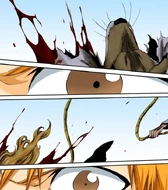 Ichigo watches in disbelief as Aizen begins cutting down the combatants with ease.