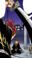 Renji prepares to finish off Ichigo.