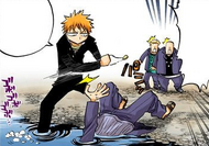 Ichigo takes Sado's coin back from Yokochini.