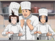 Hanatarō and Rin whisk the cream exactly to Heita's specifications.