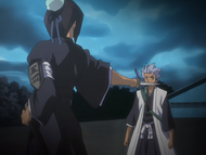 Hinamori confronts Hitsugaya.