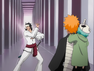 Nel and Ichigo confront Dordoni Alessandro Del Socaccio.