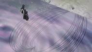 Kōga ensnares Byakuya with dozens of tentacles.